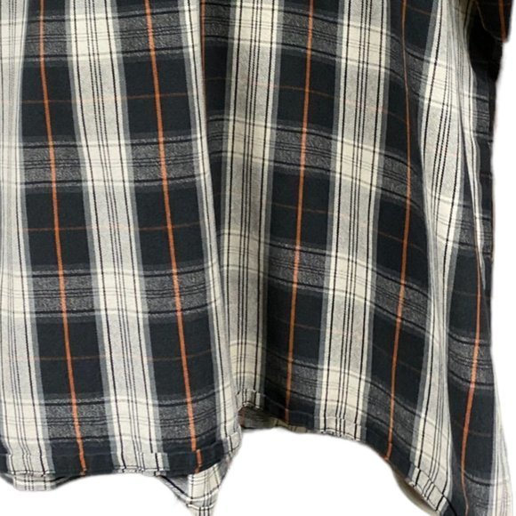 Ben Davis Short Sleeve Plaid 1/2 Zip Shirt - Picture 7 of 13
